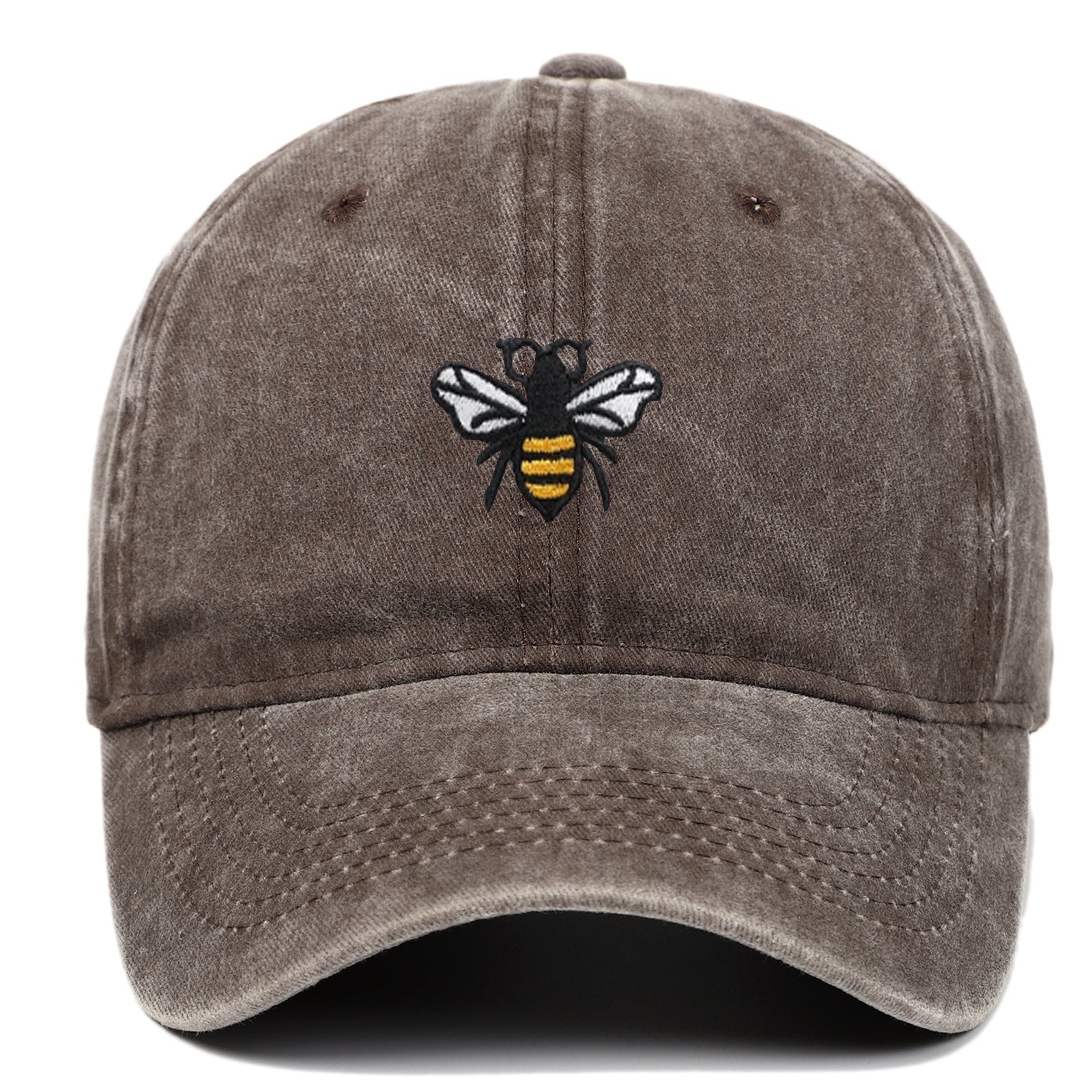 Vintage Bee Embroidered Baseball Cap