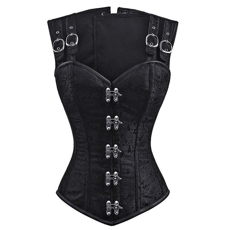 Gothic Steel Double Button Bustier