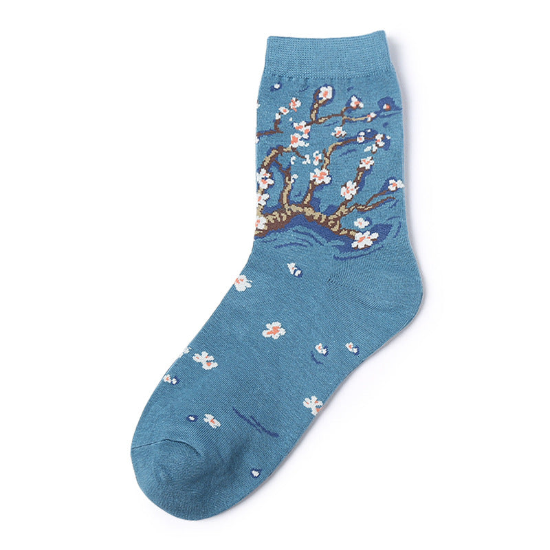 Women's Art Mid Length Socks