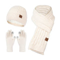 Men's Alpaca Winter Scarf Hat Gloves Set Beige Bazaare Mart Alpaca Hat Gloves Muffler Set