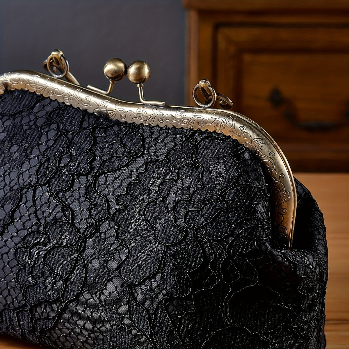 Small Floral Lace Clutch Bag