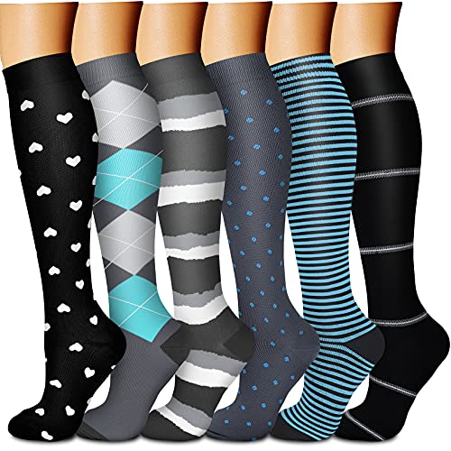 Knee High 6pk Compression Socks