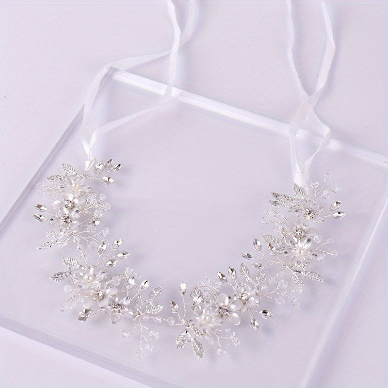 Hand-woven Crystal Floral Wreath Headwear Accessories Headband