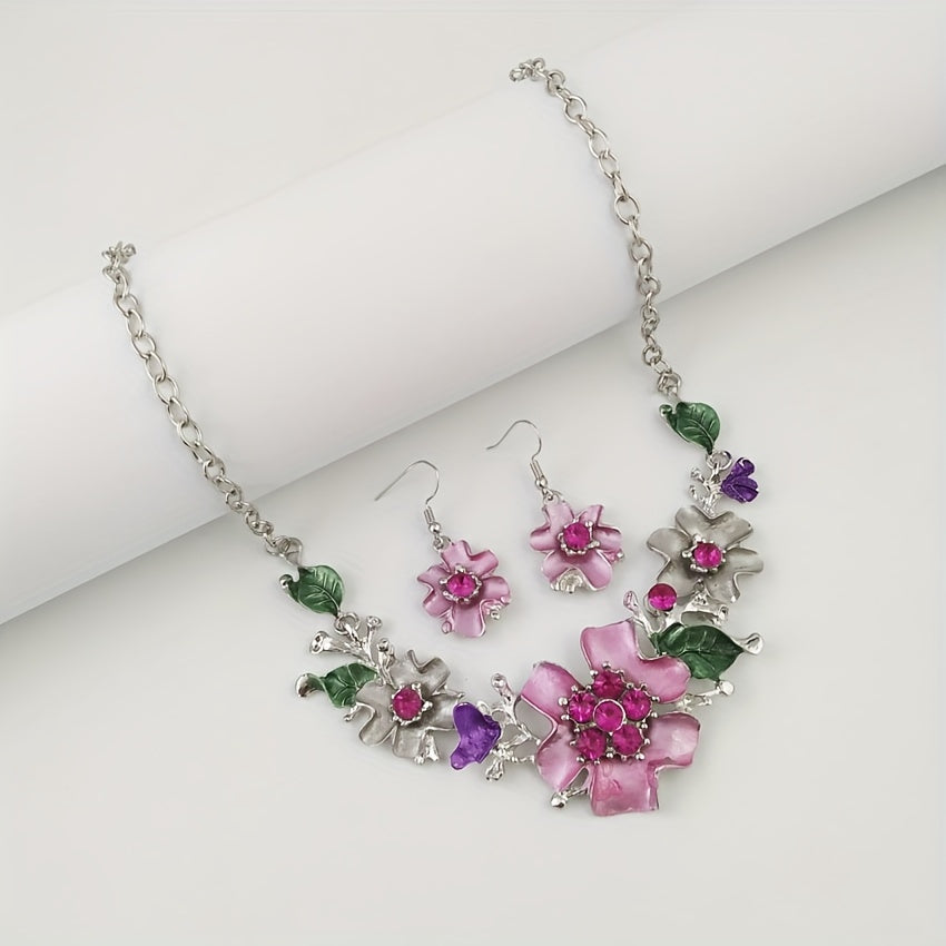 3pcs Vintage Floral Statement Jewelry