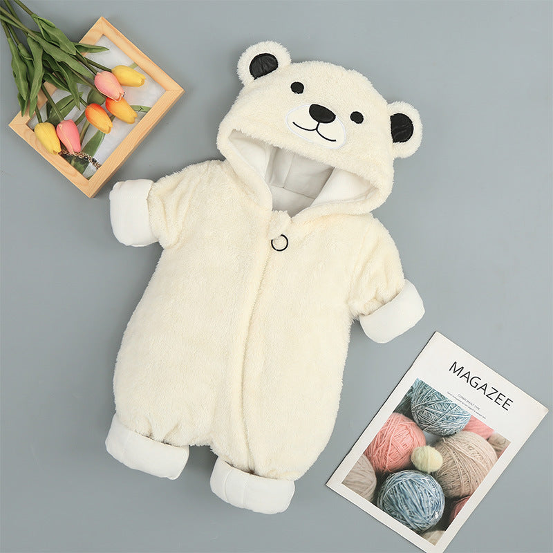 Furry Bear Suit Baby Clothes