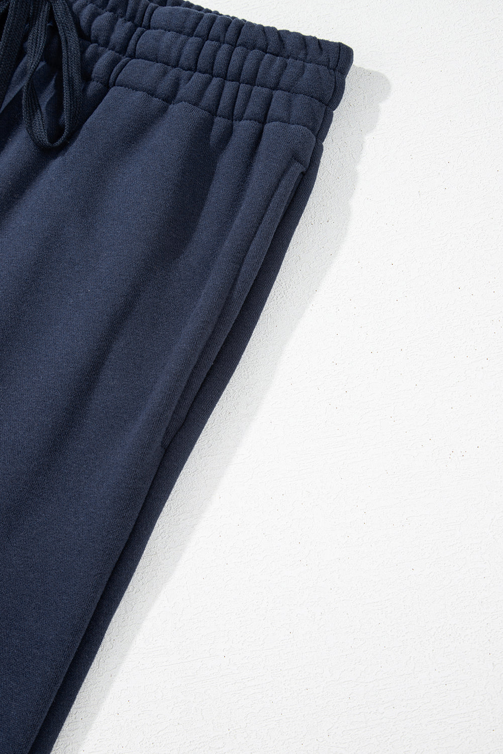 Navy Blue Fleece Drawstring Pants