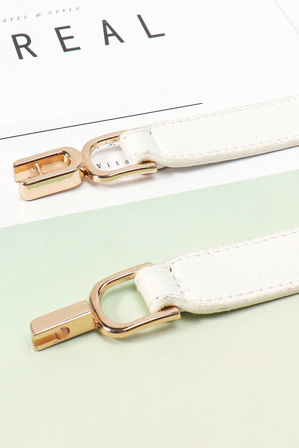 Gold Buckle Elastic Belt