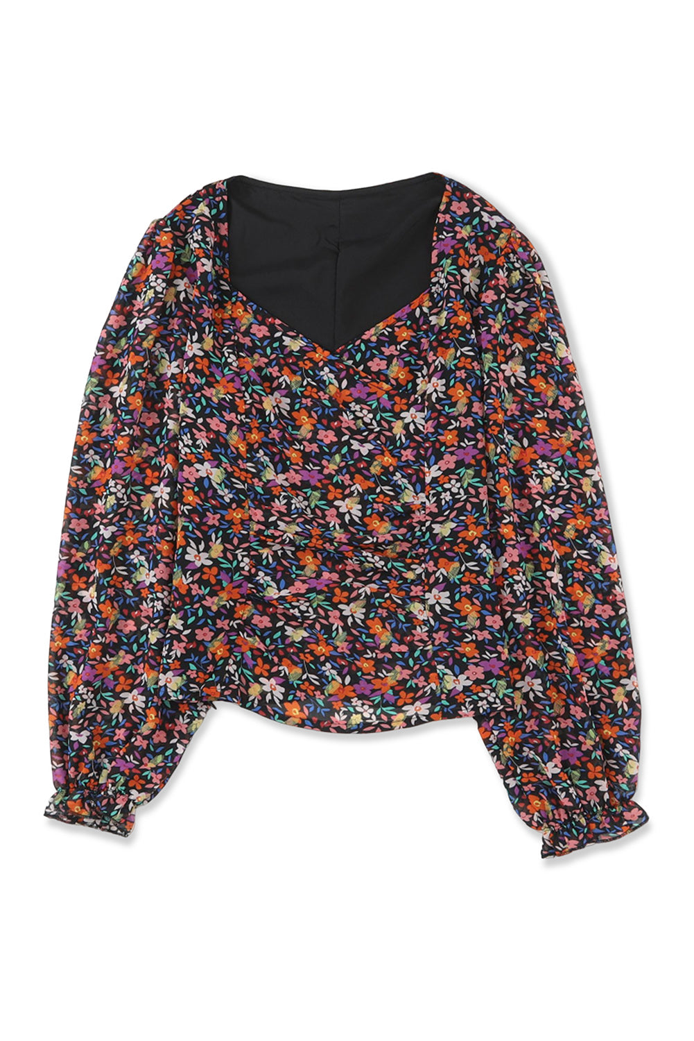 Plus Size V Neck Floral Long Sleeve Blouse or Dress