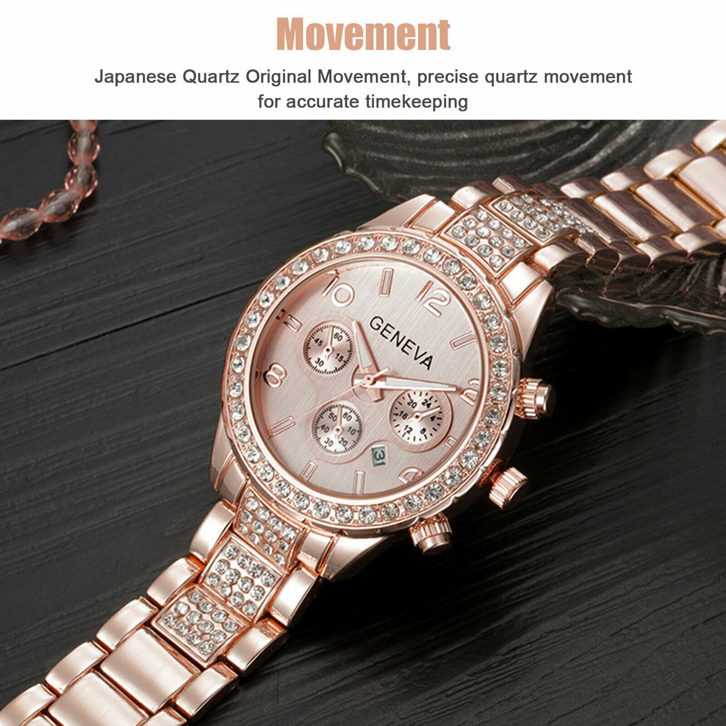 Women's Waterproof Rose Gold Wrist Watch