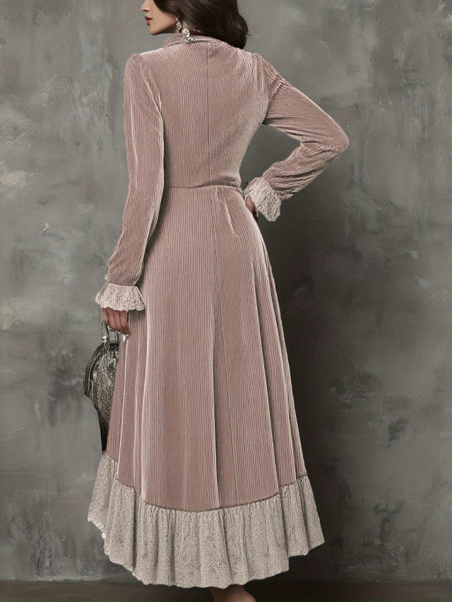 Vintage Velvet and Lace High Low Skirt Suit