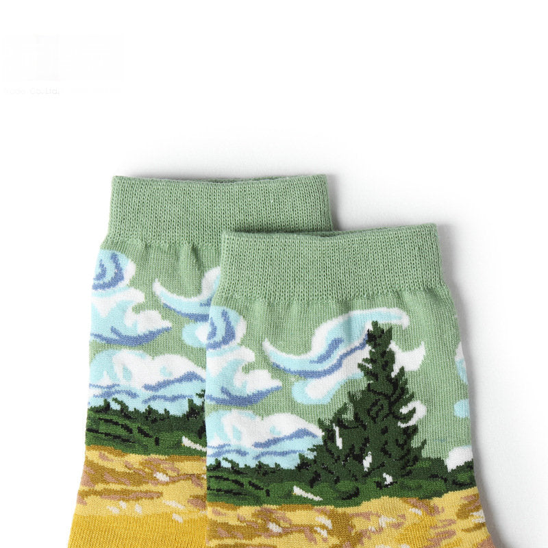 Women's Art Mid Length Socks