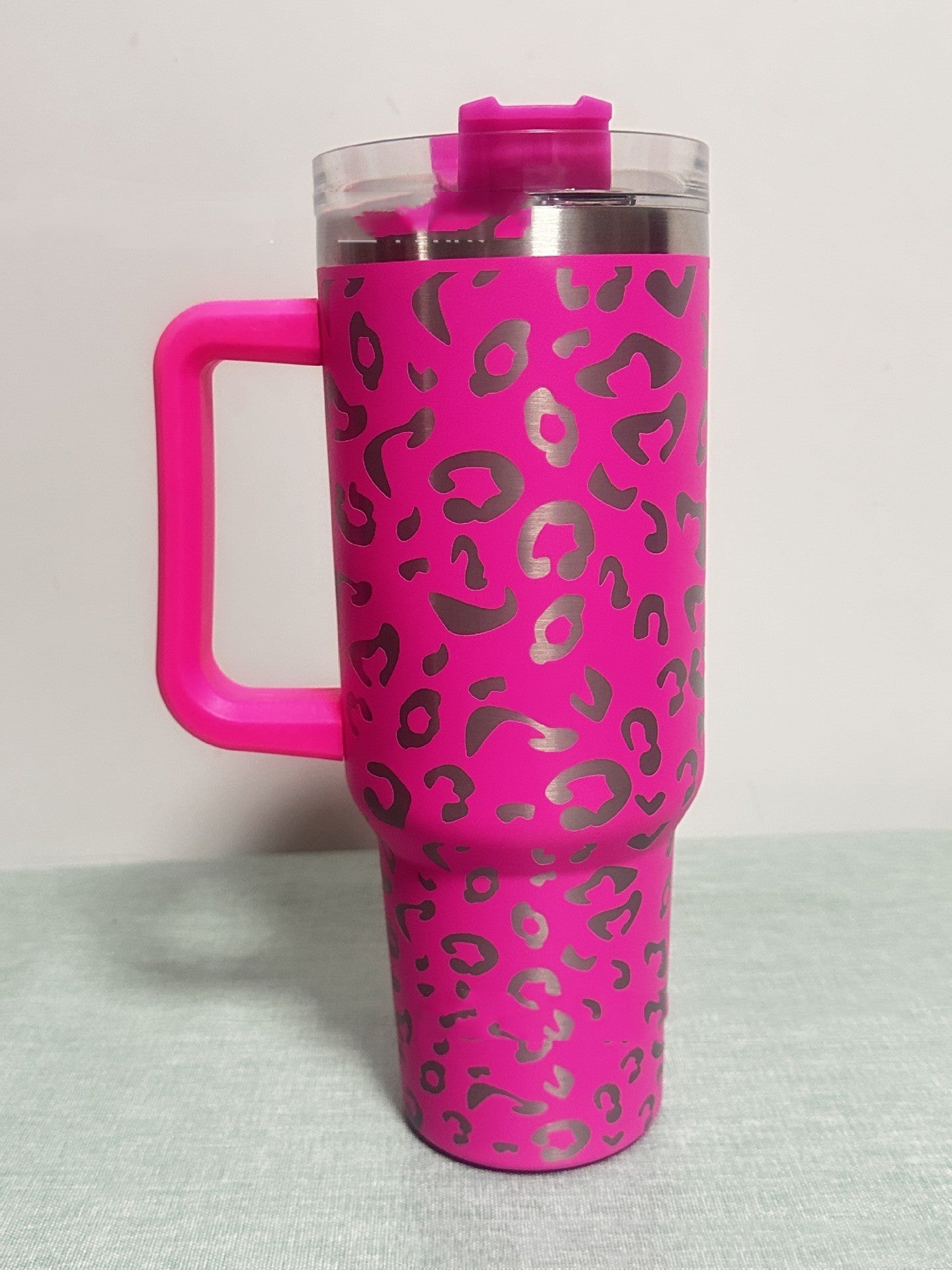 Insulated Stainless Steel 40oz Leopard Cup