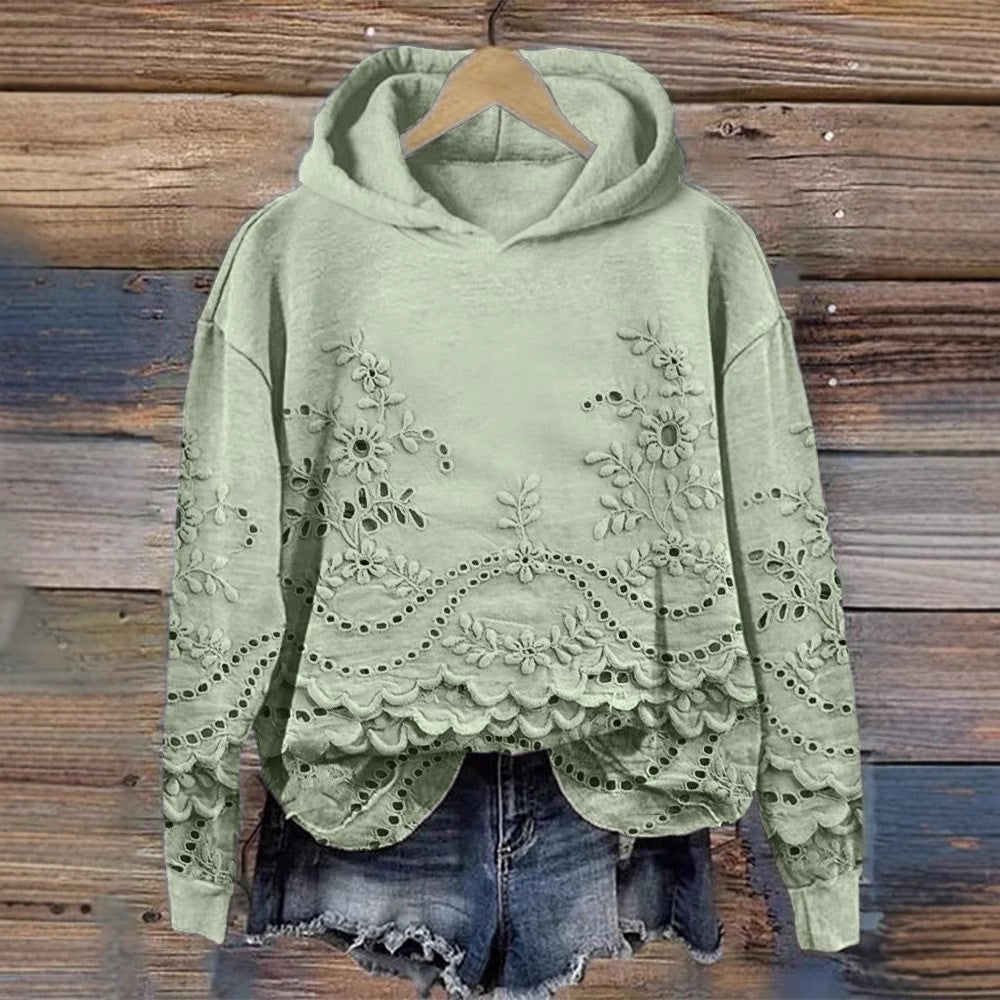 Lacey Eyelet Hoodie