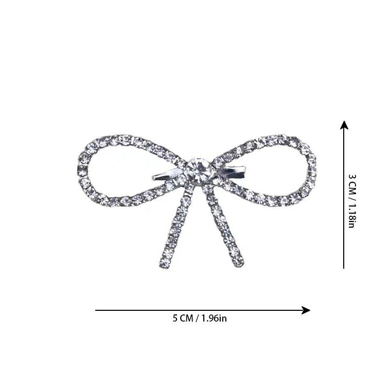 Rhinestone Bow Brooch