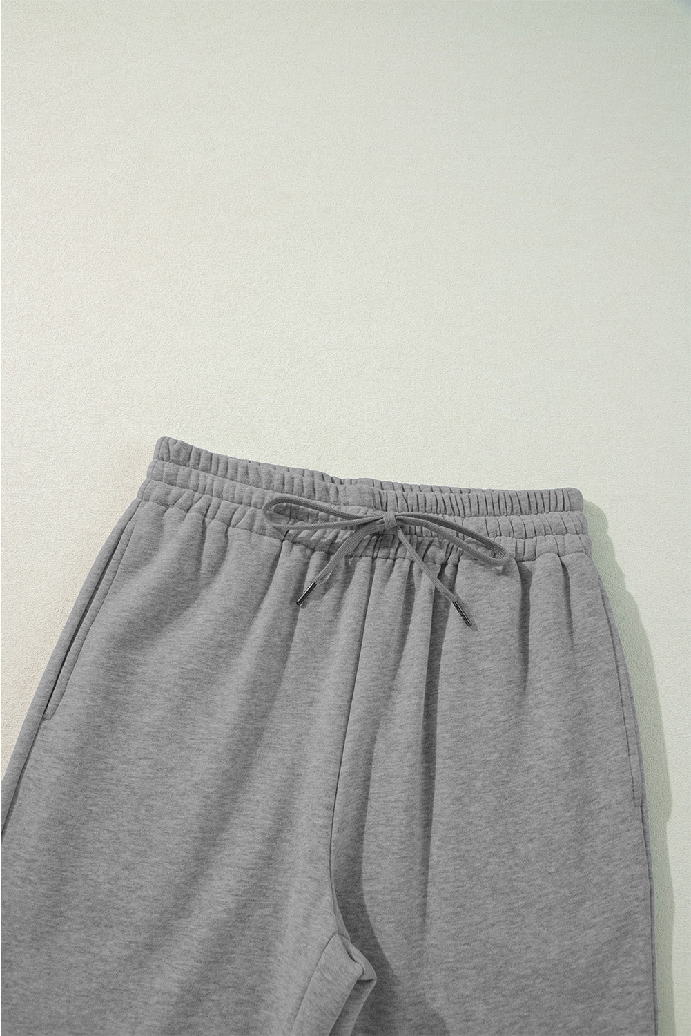 Light Grey Fleece Lined Drawstring Pants