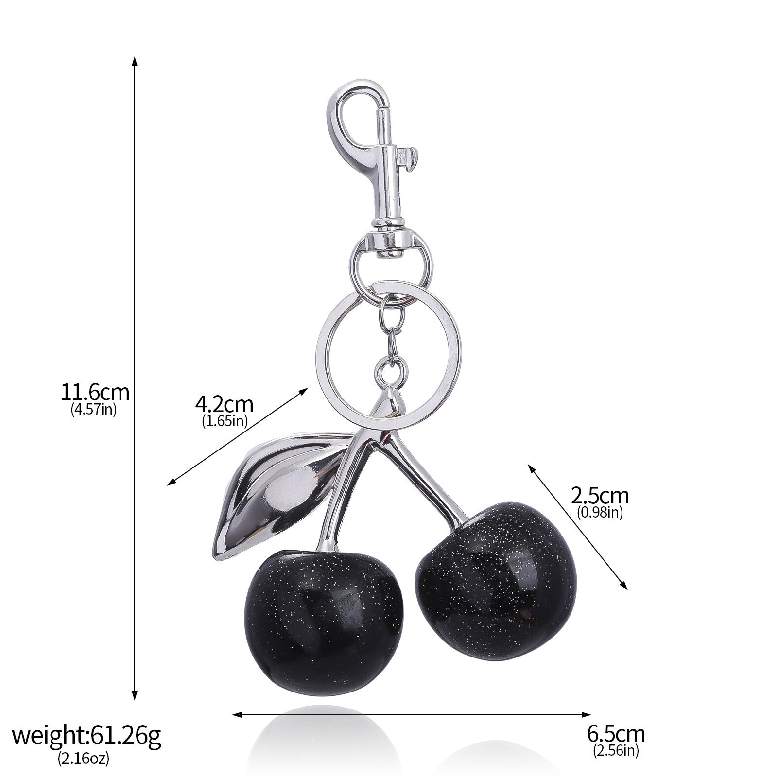 Glittering Cherries Keychain