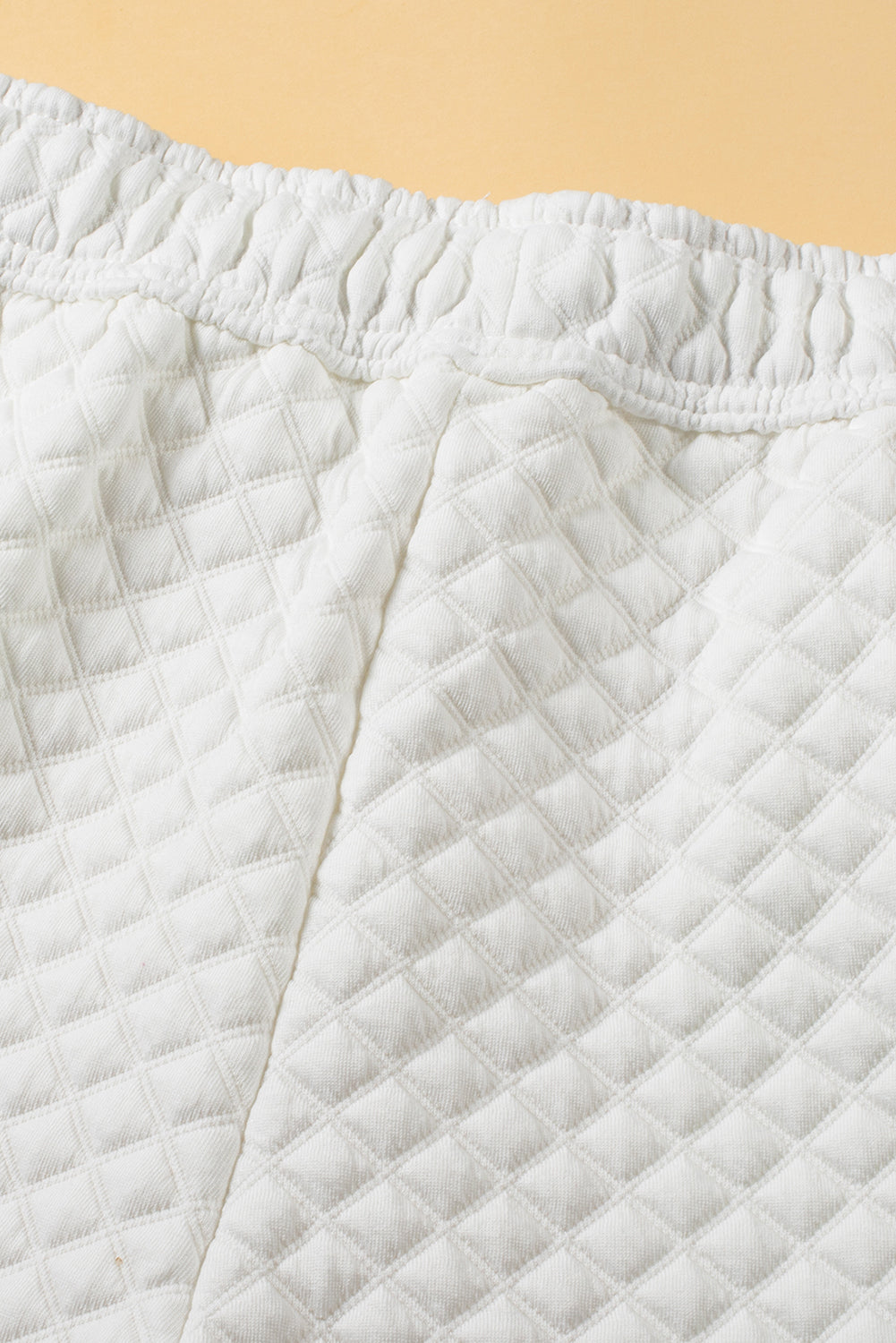 White Quilted Hoodie and Sweatpants Set