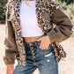 Brown Sherpa Leopard Print Jacket Bazarre Mart Outerwear/Jackets