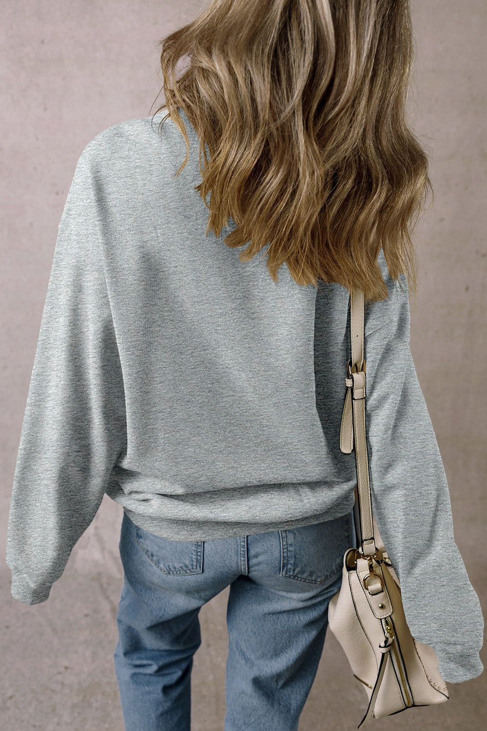 Solid Color Sweatshirt with Pockets