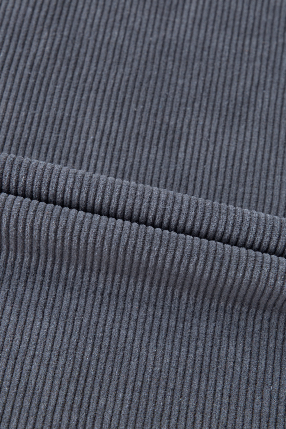 Plain Corded Crew Neck Sweatshirt