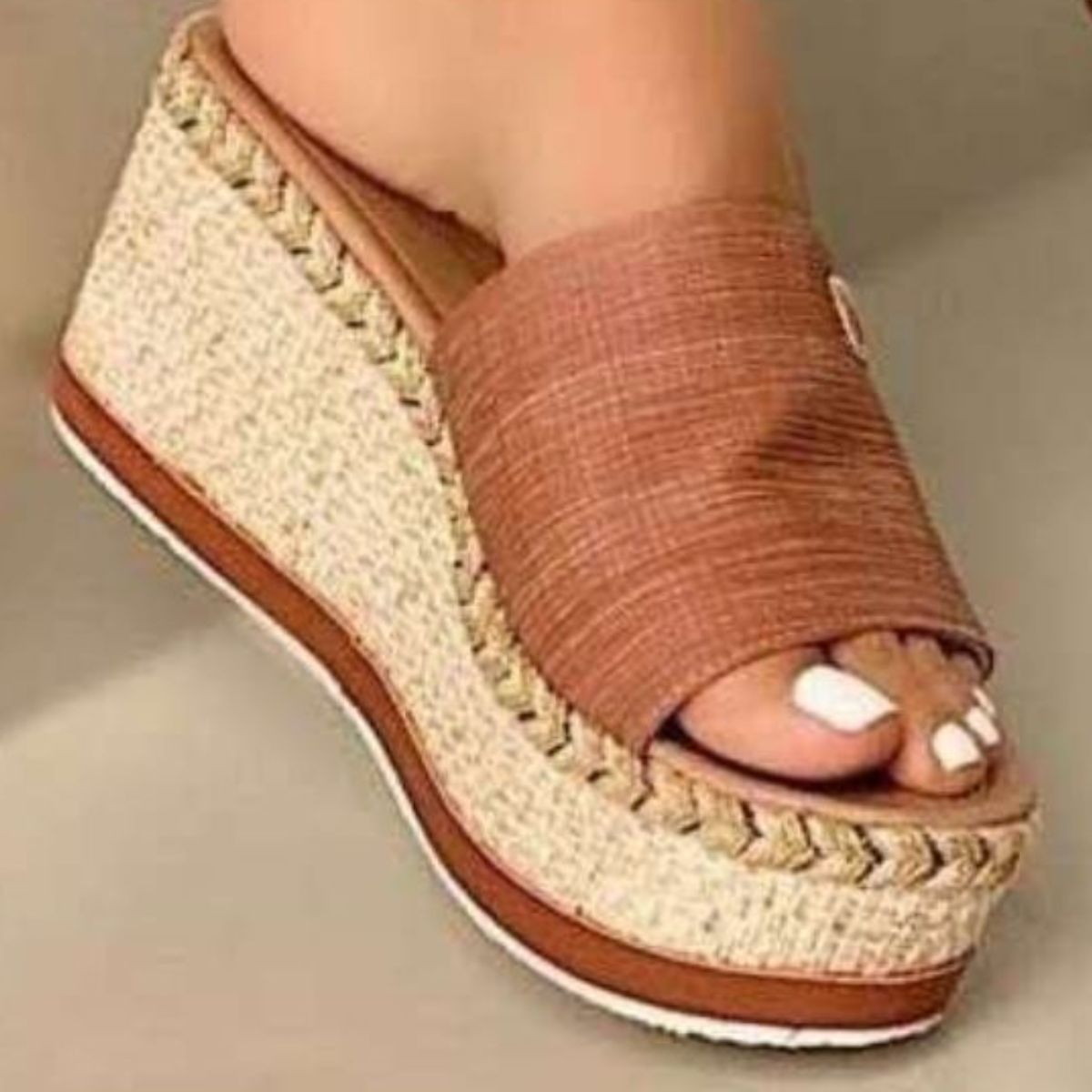 PU Leather Platform Sandals