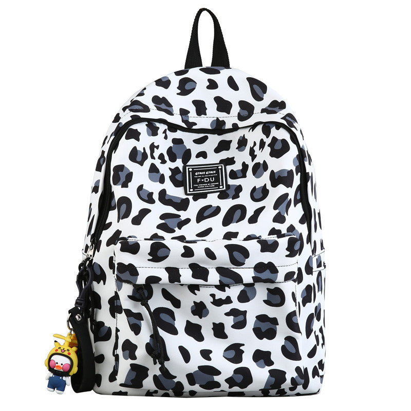 Waterproof Nylon Leopard Backpack
