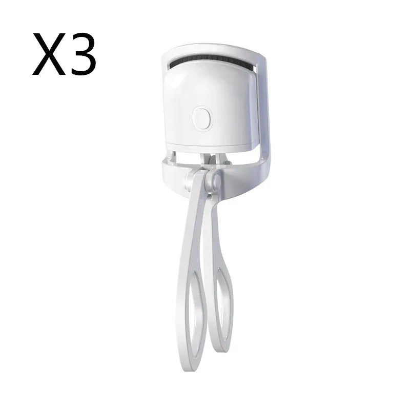Heated Eyelash Curler White USB 3PCS Bazaare Mart Heated Eyelash Curler