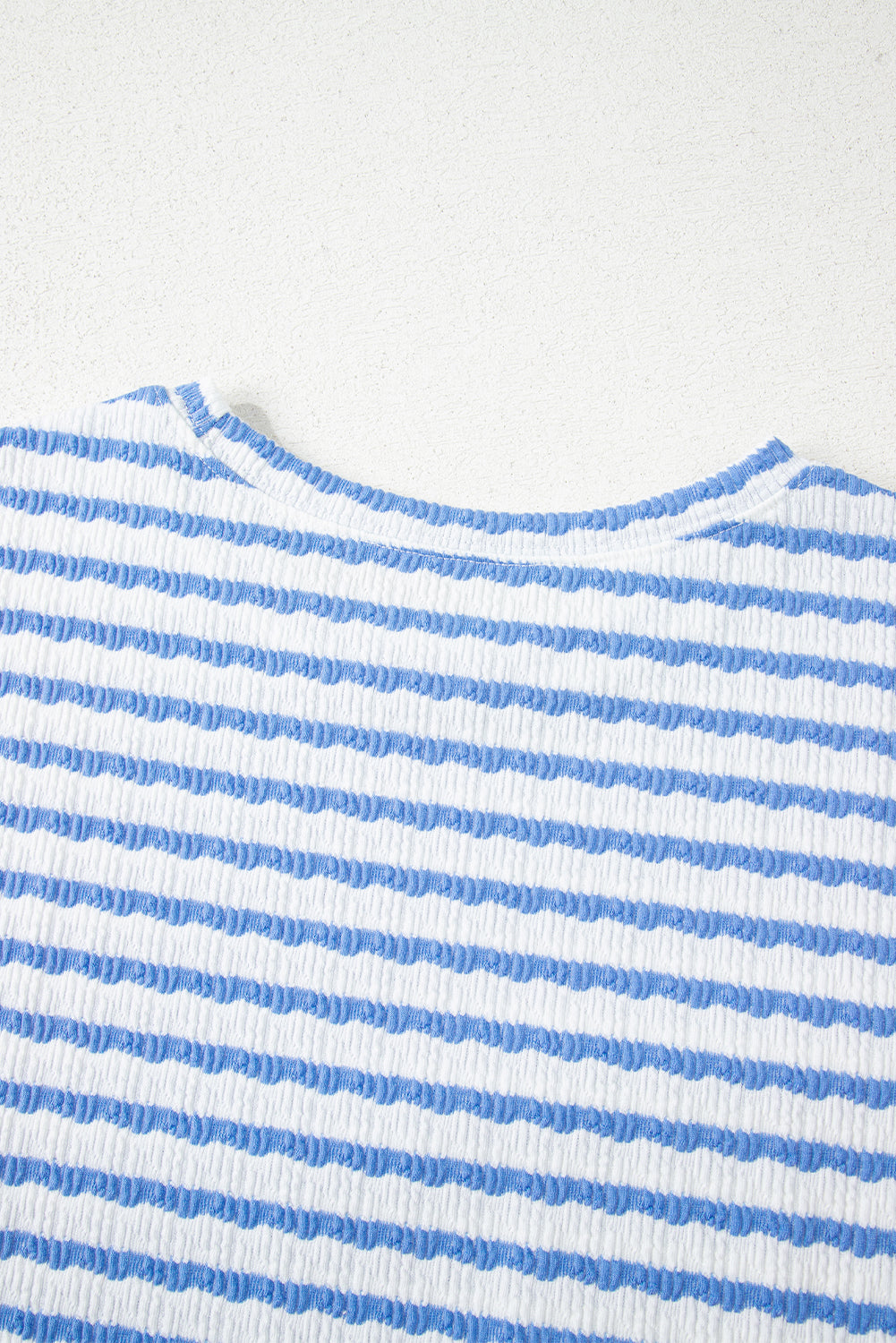 Blue Striped Shorts Set