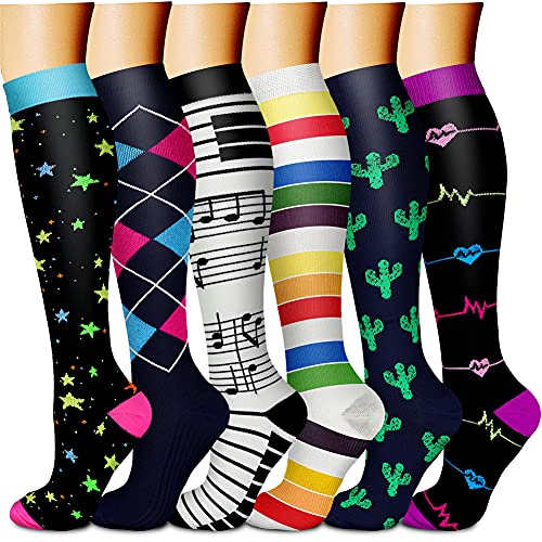 Knee High 6pk Compression Socks