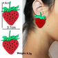 Acrylic Fruit Vegetable Earrings Strawberry Stud Earrings F430 Bazaare Mart Fruit Earrings