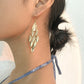 Long Gold Tassel Chandelier Earrings Bazaare Mart Gold Drop Fish Scale Earrings