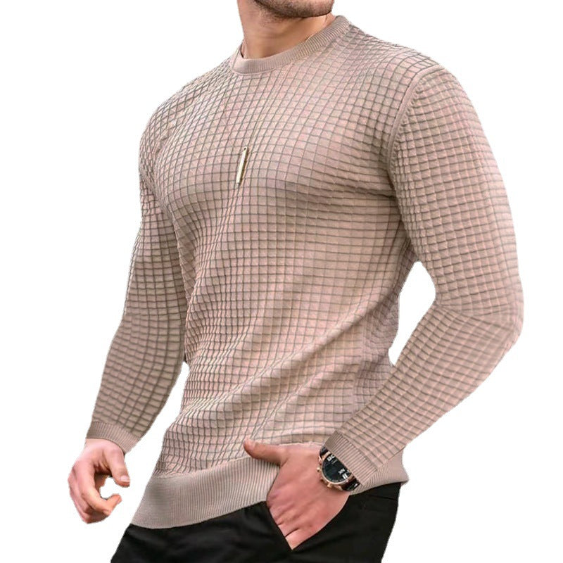 Crew-neck Loose Knit Thermal Top