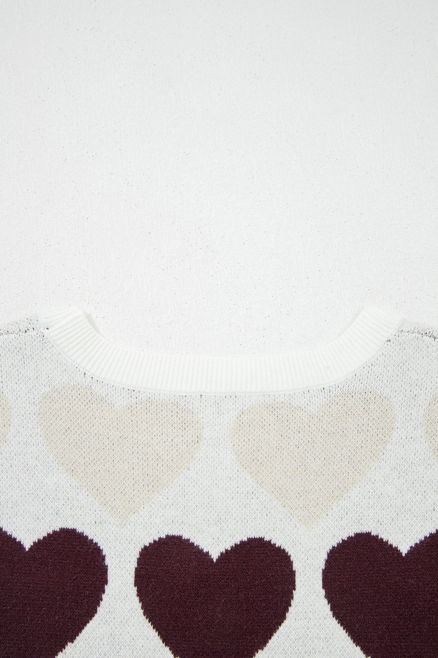 White Valentine Heart Short Sleeve Sweater Dear-Lover Dropshipping Sweaters & Cardigans/Short Sleeve Sweaters