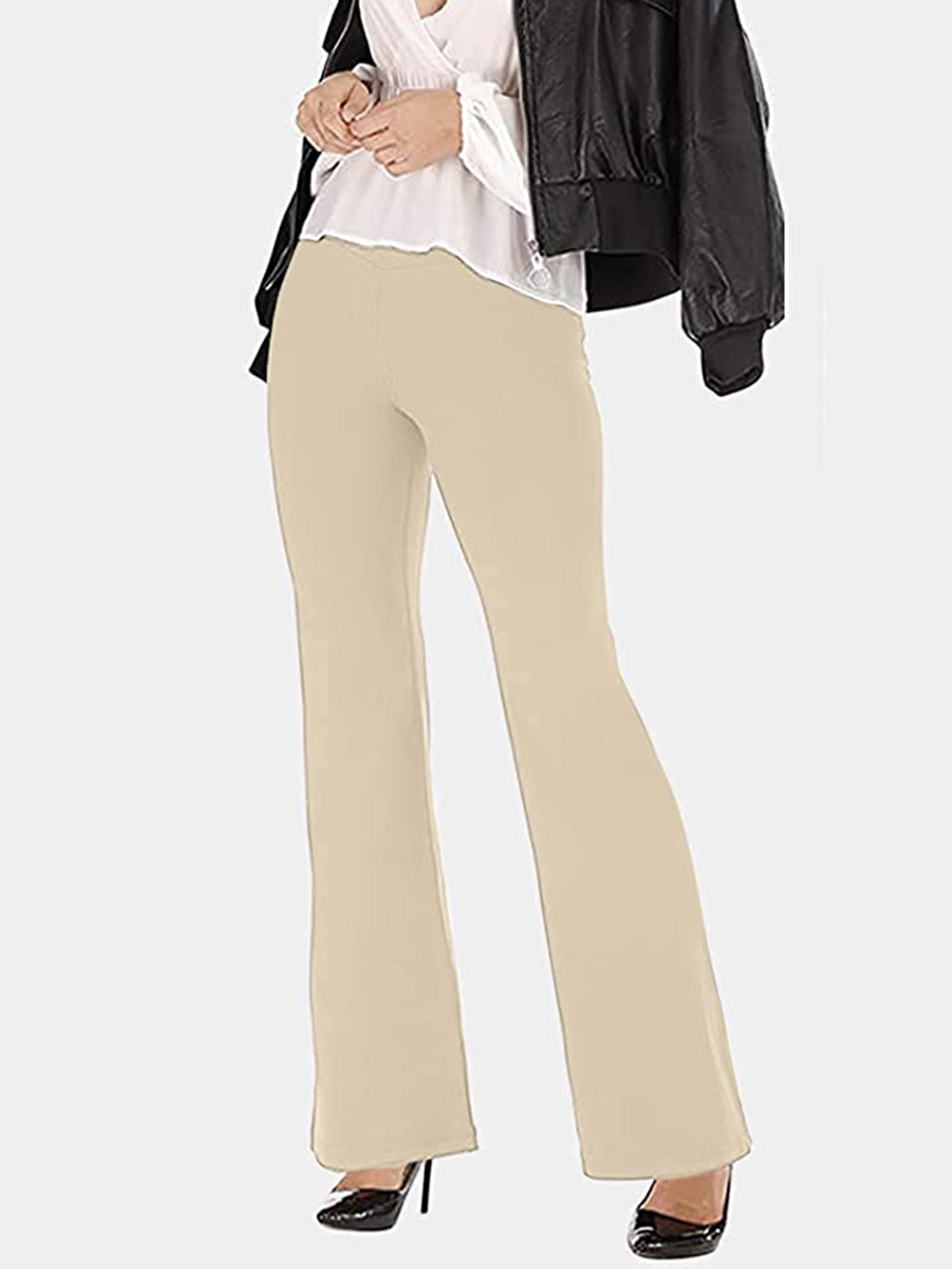 V-Waist Bootcut Long Slacks