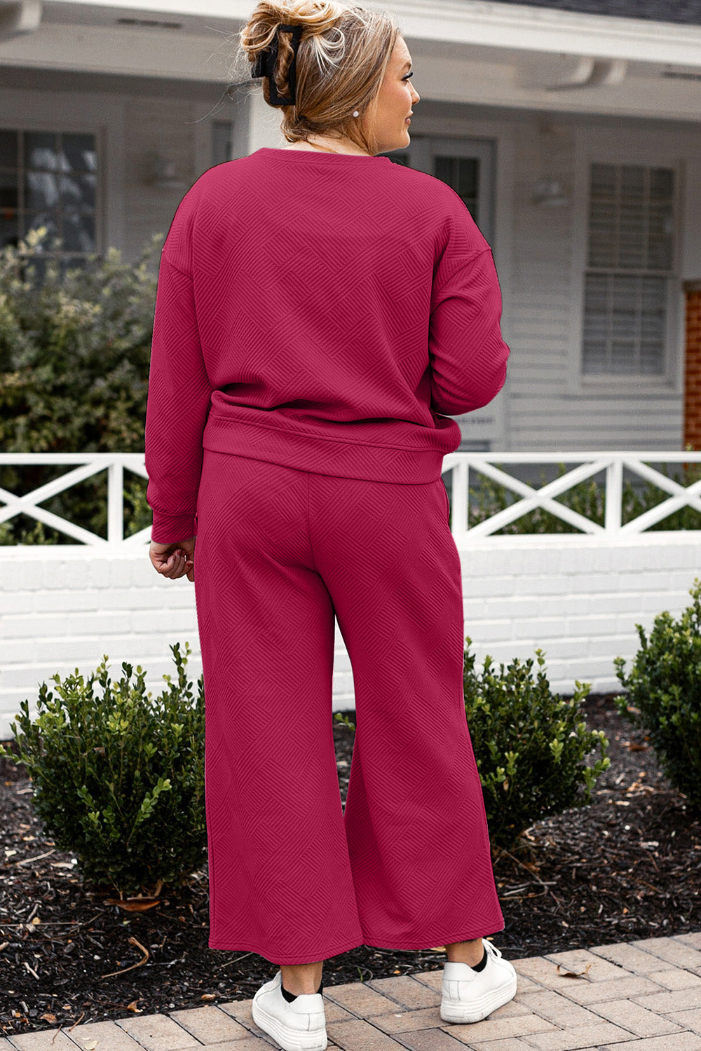 Wide Leg Sweat Pants Set