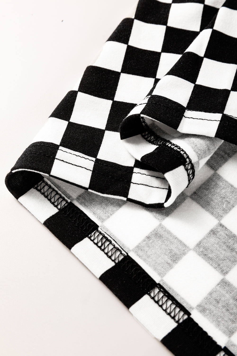 B&W Checkered Plus Size T Shirt