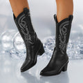 High Heel Western Cowboy Knight Boots – Women’s Pointed Toe Tall Cowgirl Boots Black A CJ Dropshipping White Cowgirl Boots