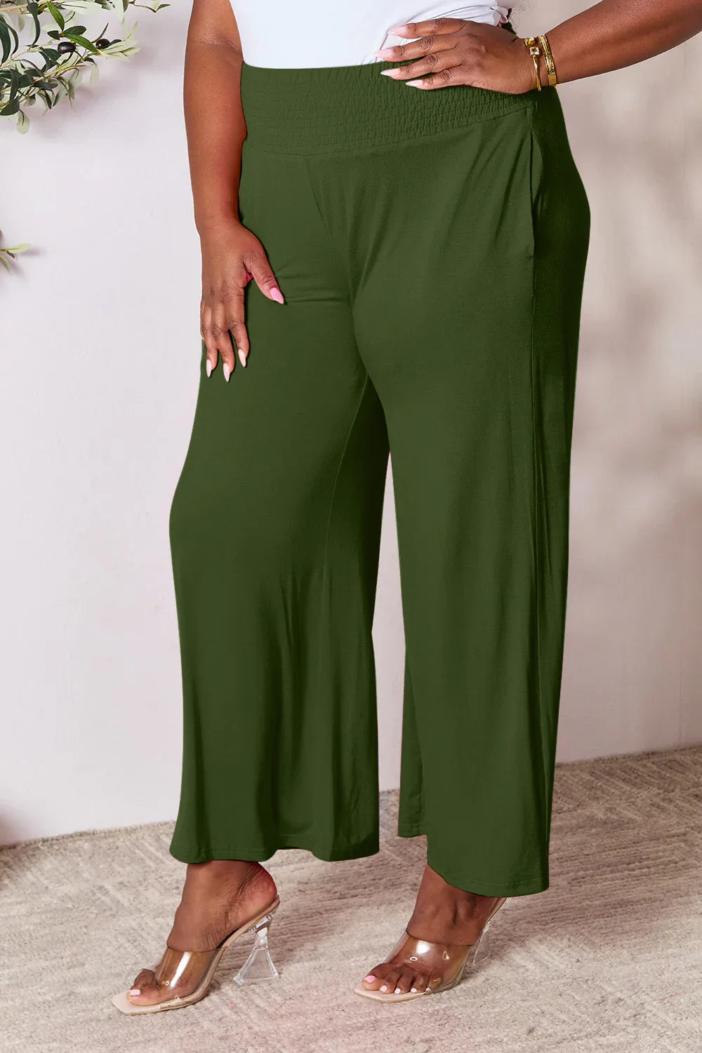 Solid Color Rayon Palazzo Pants Trendsi Palazzo Pants