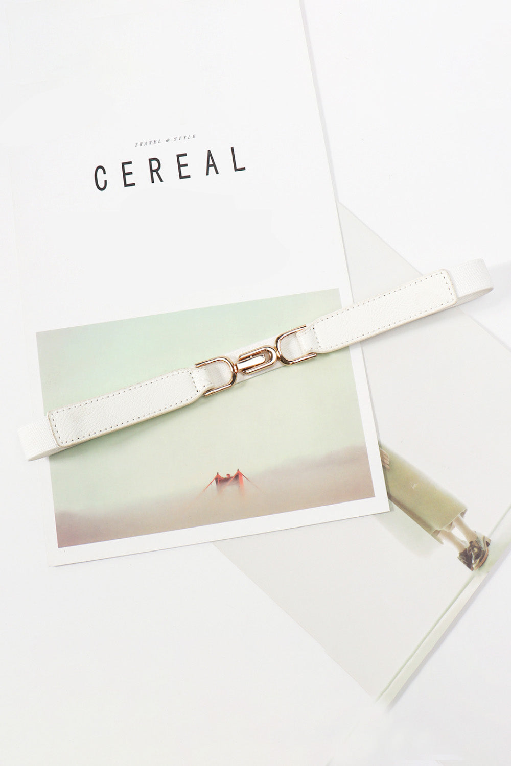 Gold Buckle Elastic Belt