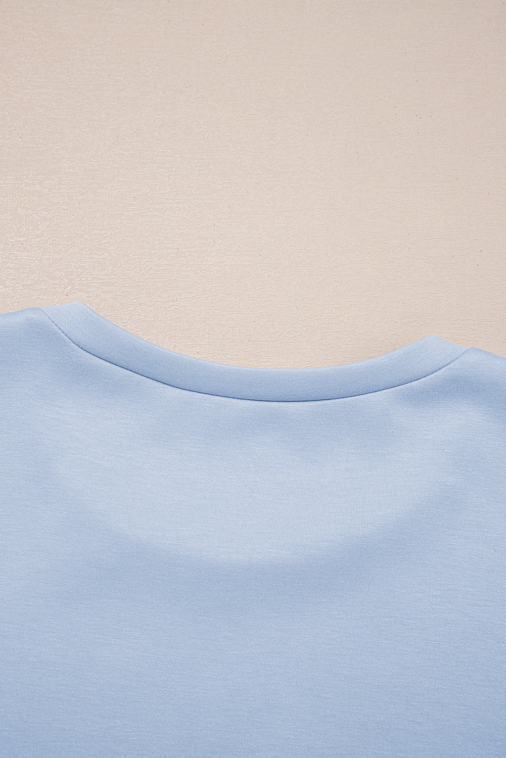 Light Blue Puff Sleeve Scallop Trim Skort Set