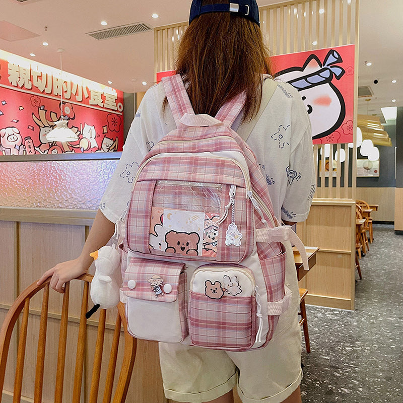 Plaid Junior High Backpacks