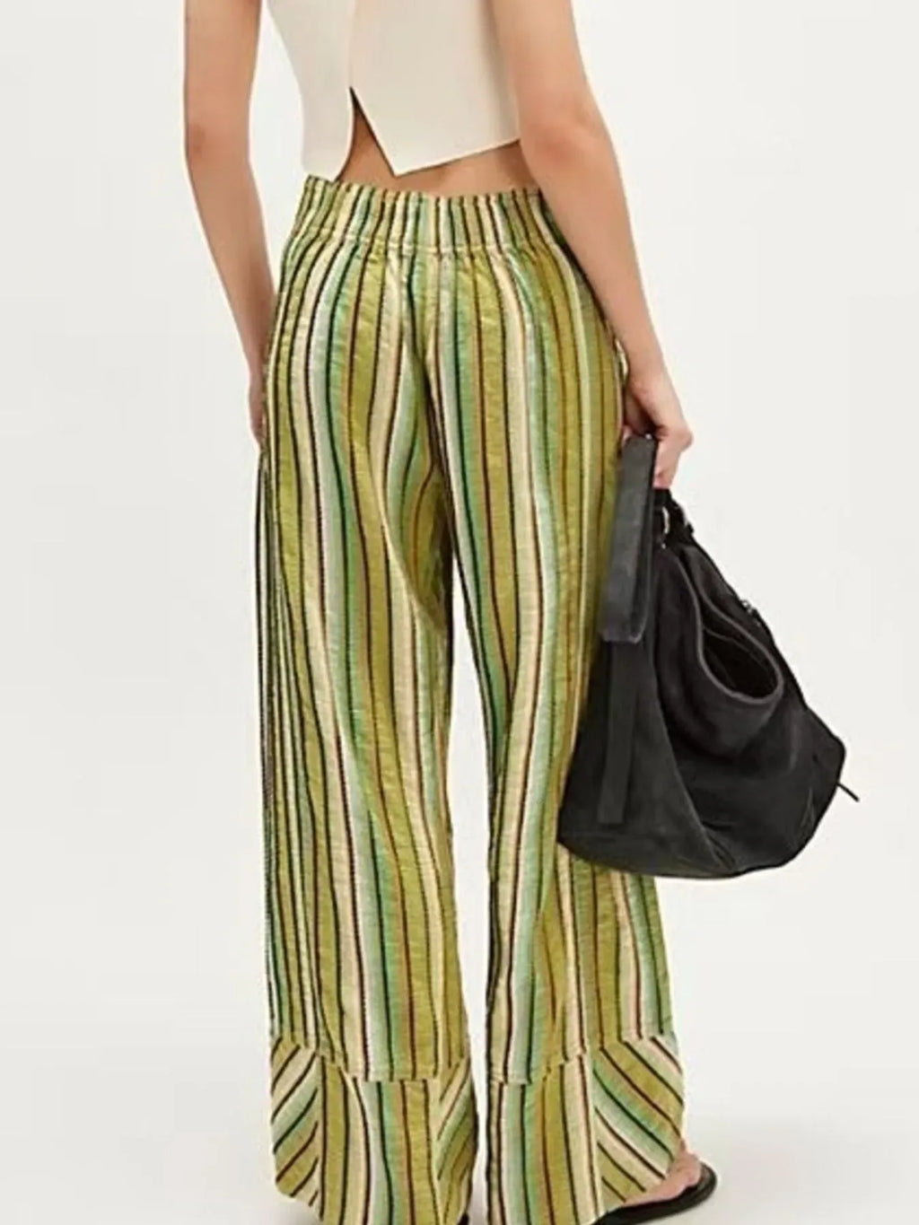Striped Wide Leg Pants Bazaare Mart Striped Wide Leg Pants