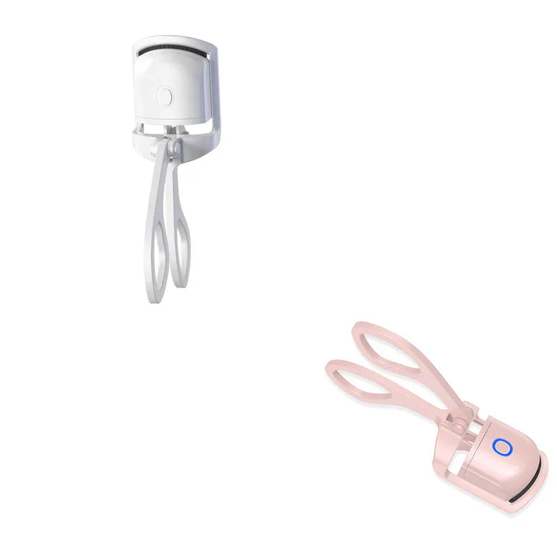 Heated Eyelash Curler Pink and white USB 1PC Bazaare Mart Heated Eyelash Curler