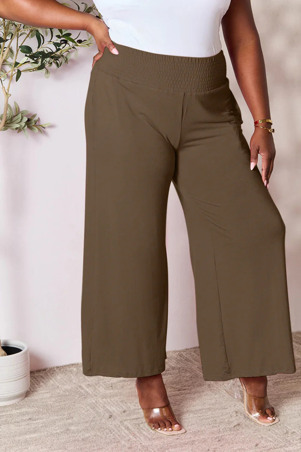 Solid Color Rayon Palazzo Pants Trendsi Palazzo Pants