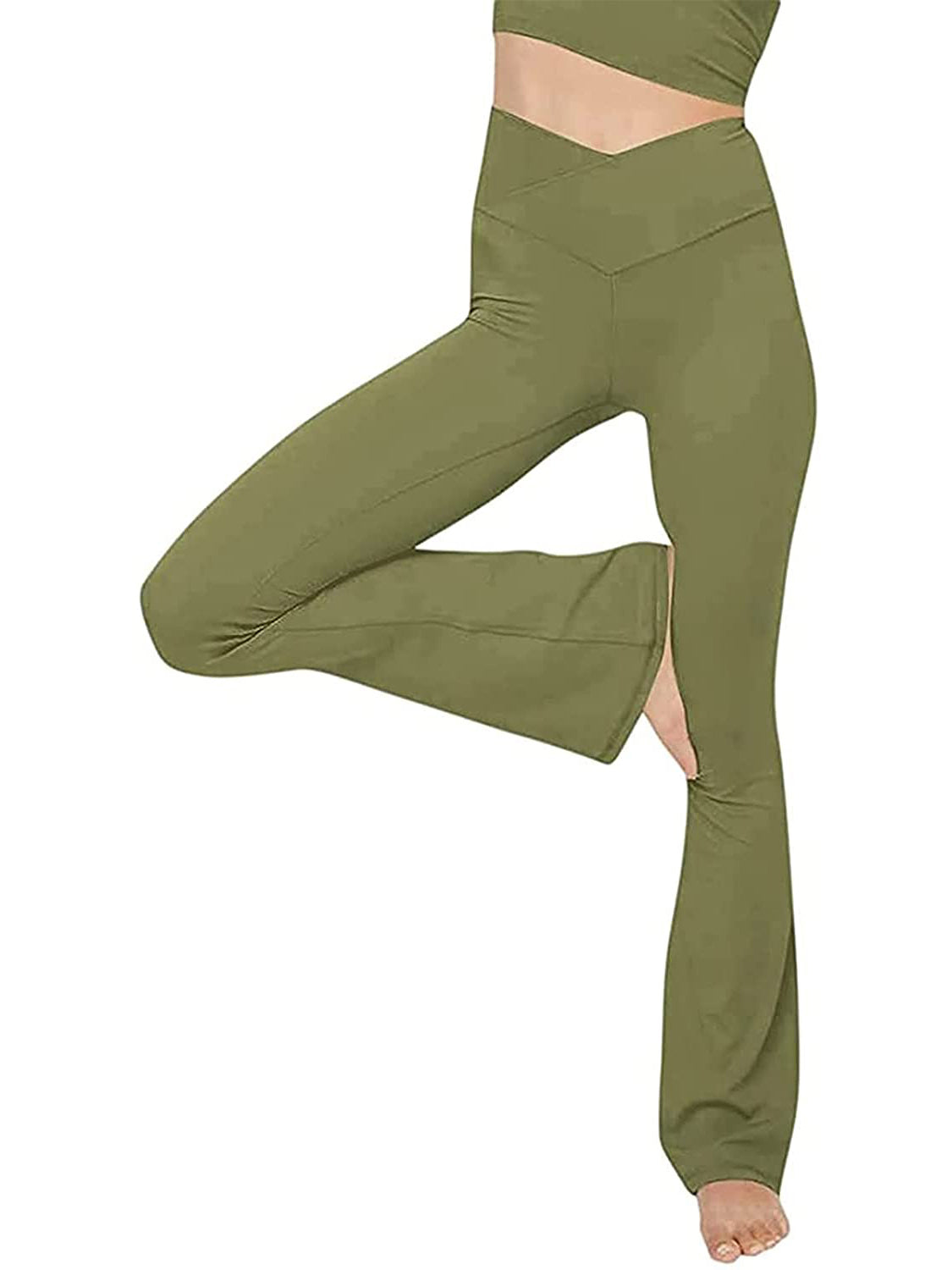 V-Waist Bootcut Long Slacks