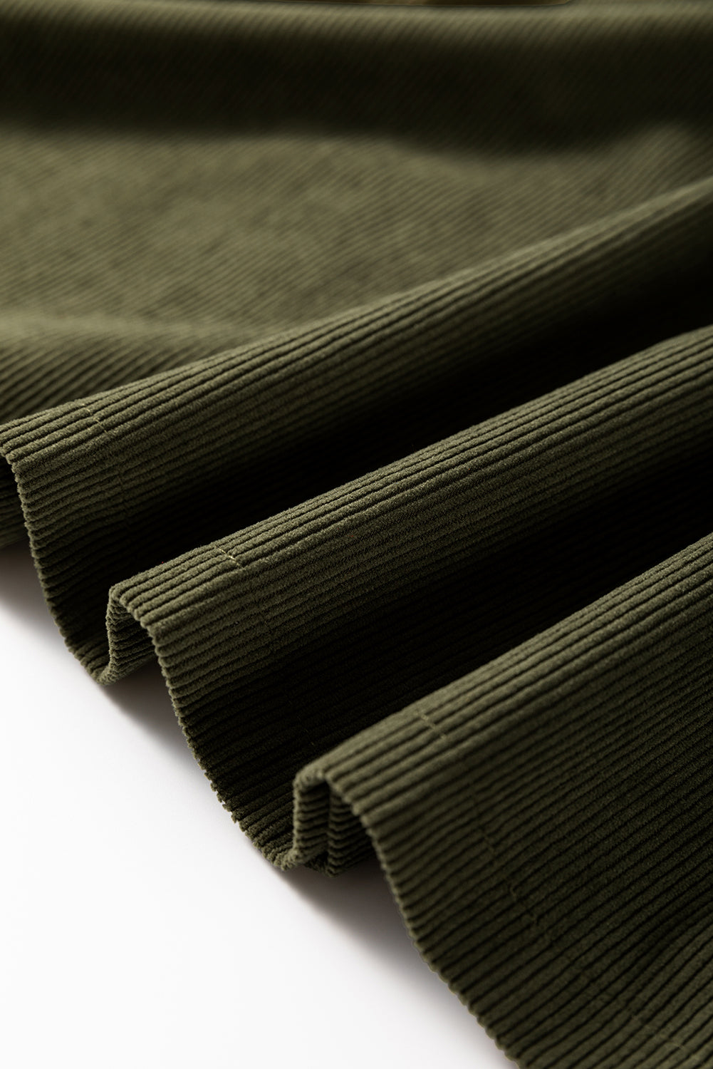 Green Corduroy Empire Waist Dress