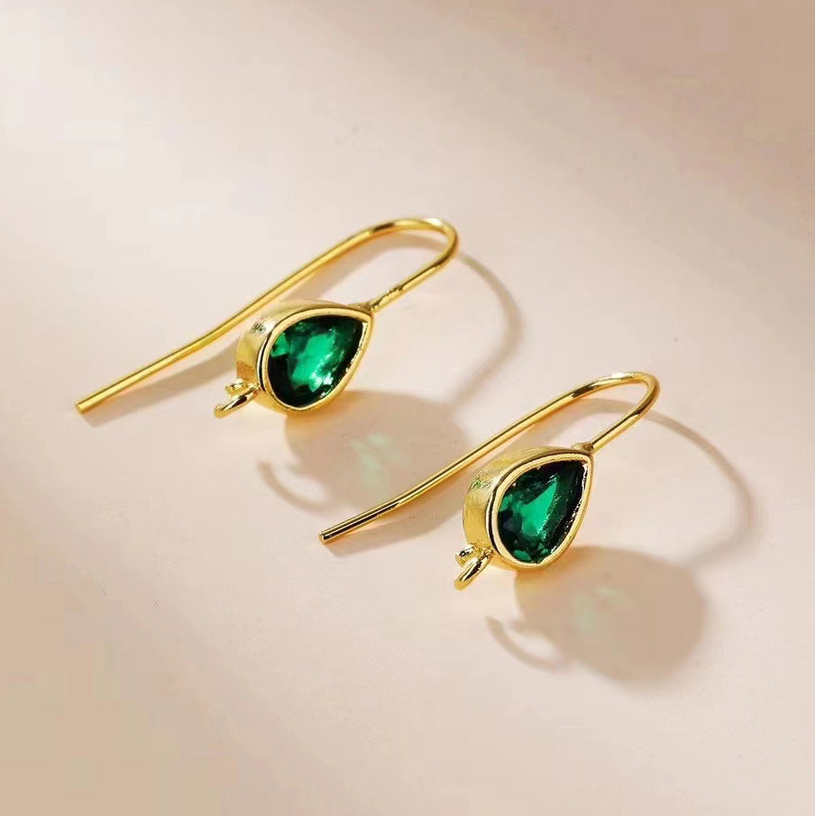Minimalist Water Drop Zircon Hook Earrings