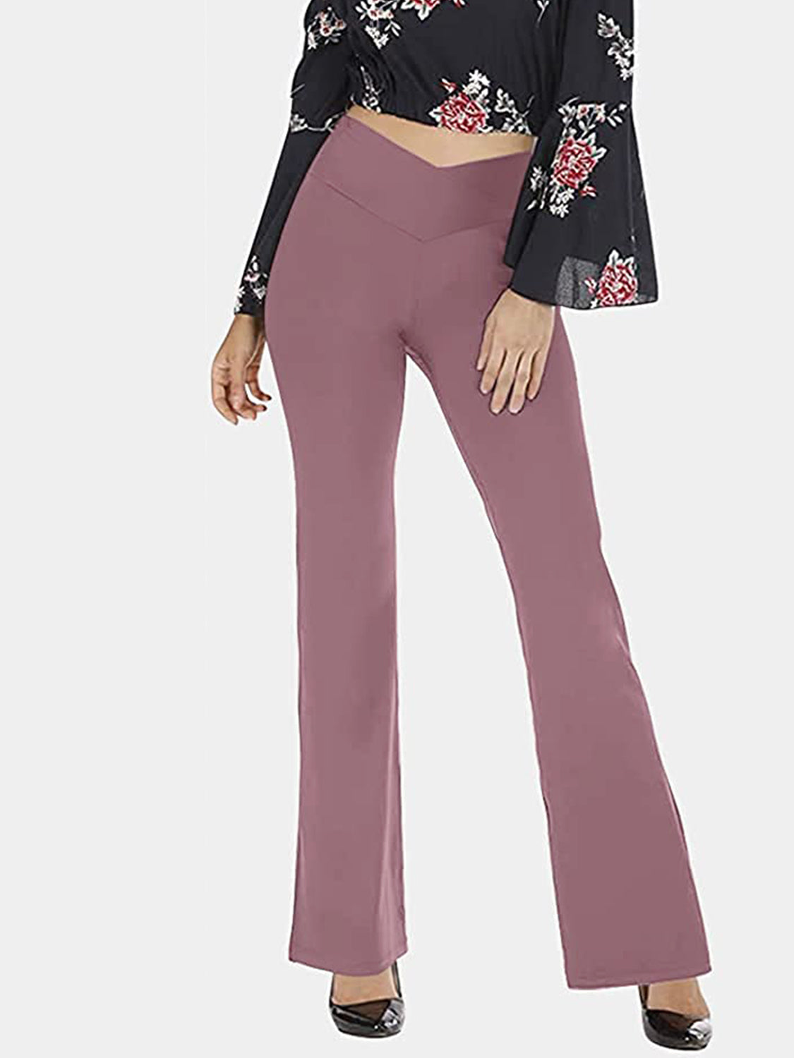 V-Waist Bootcut Long Slacks