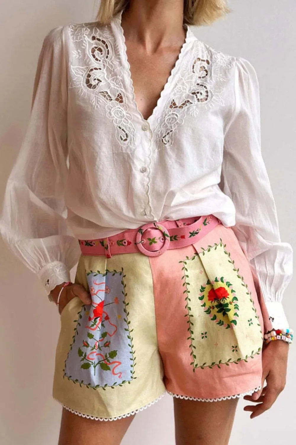 Printed Short Sleeve Shirt and Shorts Set Trendsi Short Sleeve Shirt and Shorts Set