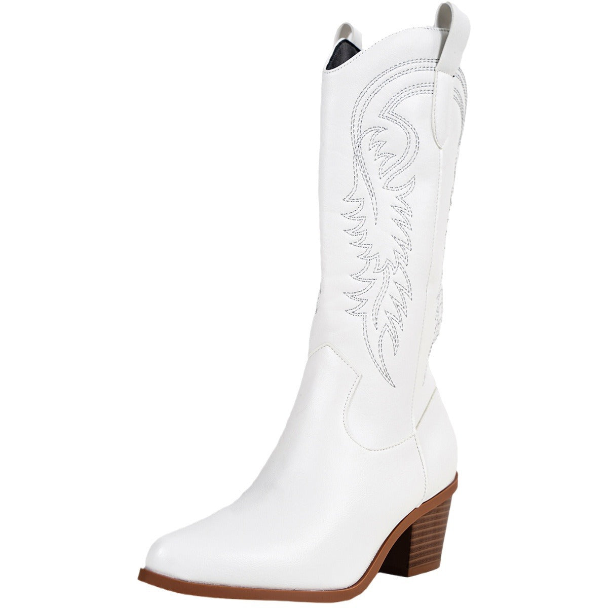 High Heel Western Cowboy Knight Boots – Women’s Pointed Toe Tall Cowgirl Boots CJ Dropshipping White Cowgirl Boots